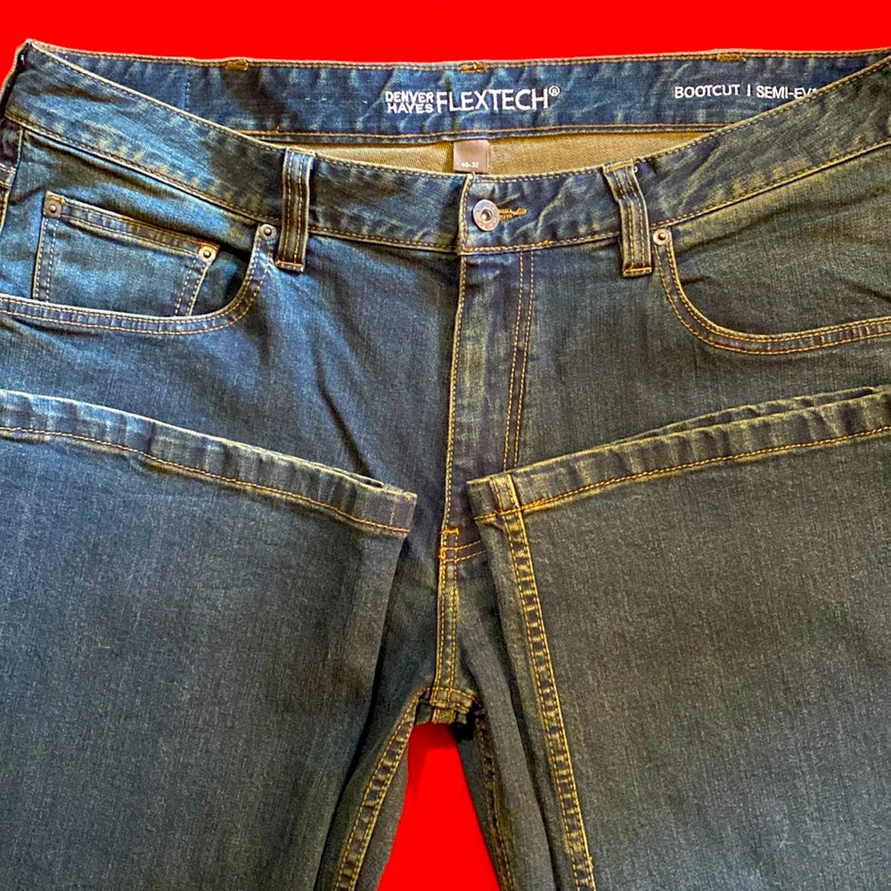 Denver Hayes men’s boot cut flex tech jeans